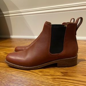 Madewell brown leather Chelsea ankle boots